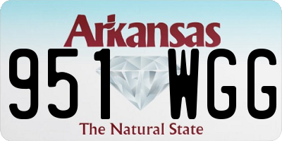 AR license plate 951WGG