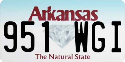 AR license plate 951WGI