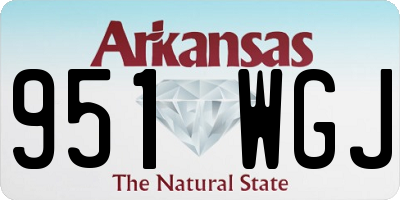 AR license plate 951WGJ
