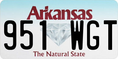 AR license plate 951WGT