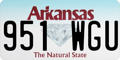 AR license plate 951WGU