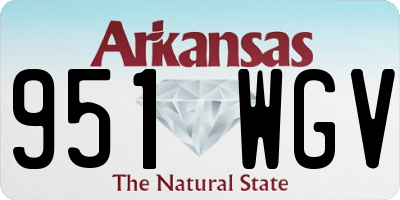 AR license plate 951WGV