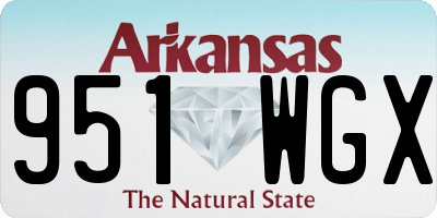 AR license plate 951WGX