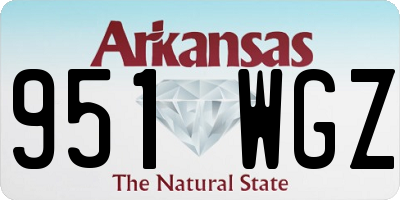 AR license plate 951WGZ