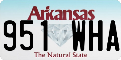 AR license plate 951WHA