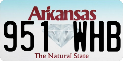 AR license plate 951WHB
