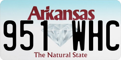 AR license plate 951WHC