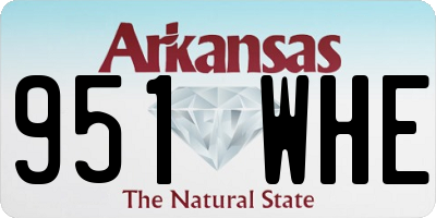 AR license plate 951WHE
