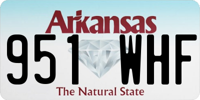 AR license plate 951WHF