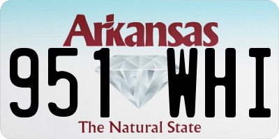 AR license plate 951WHI