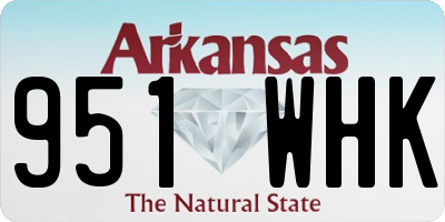 AR license plate 951WHK