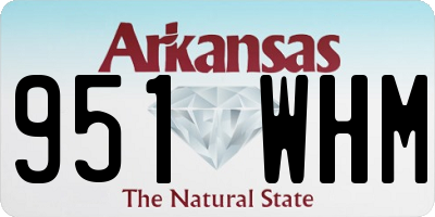 AR license plate 951WHM