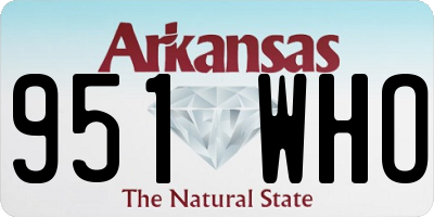 AR license plate 951WHO