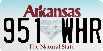 AR license plate 951WHR