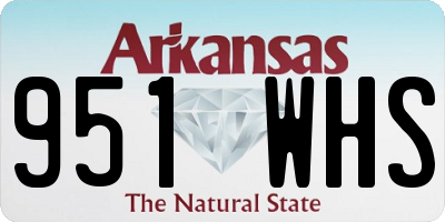 AR license plate 951WHS