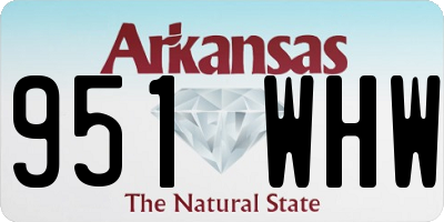 AR license plate 951WHW