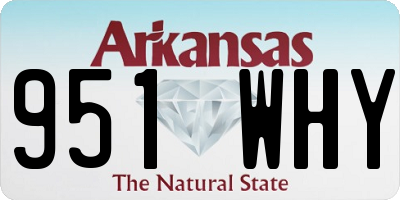 AR license plate 951WHY