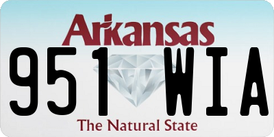 AR license plate 951WIA
