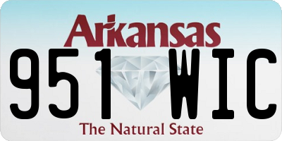 AR license plate 951WIC