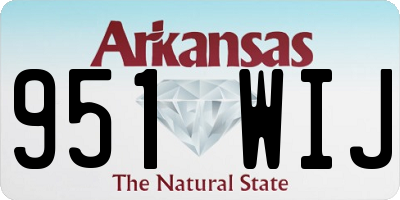 AR license plate 951WIJ