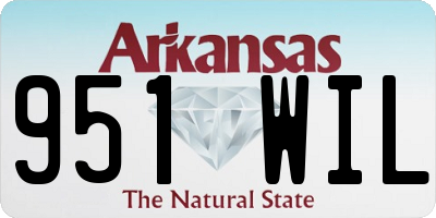 AR license plate 951WIL