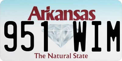 AR license plate 951WIM