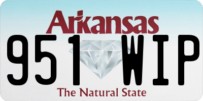 AR license plate 951WIP