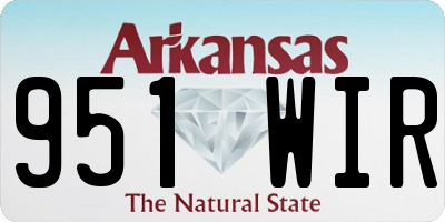 AR license plate 951WIR