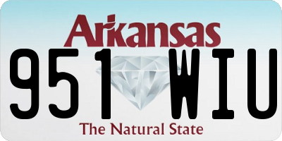 AR license plate 951WIU