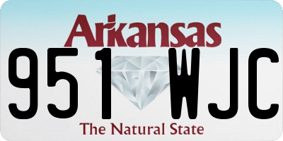 AR license plate 951WJC