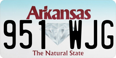 AR license plate 951WJG