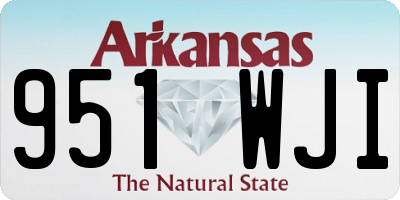 AR license plate 951WJI