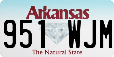 AR license plate 951WJM