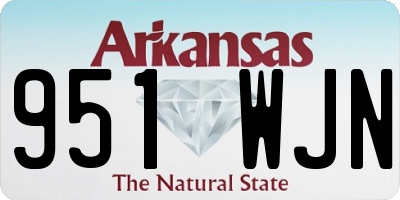 AR license plate 951WJN