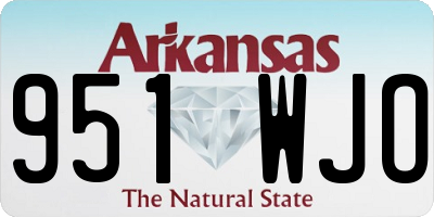 AR license plate 951WJO