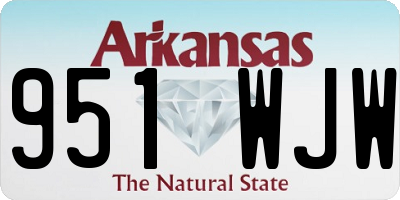 AR license plate 951WJW