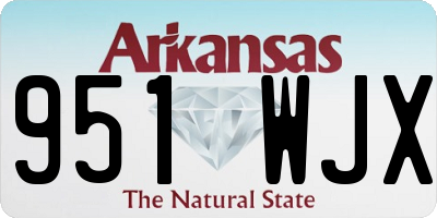AR license plate 951WJX