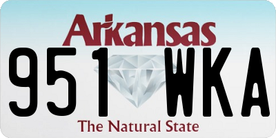 AR license plate 951WKA