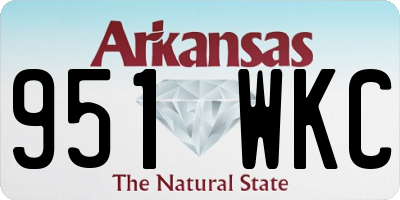 AR license plate 951WKC