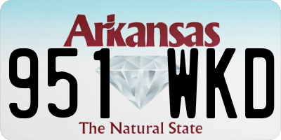 AR license plate 951WKD