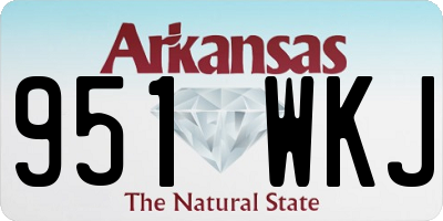 AR license plate 951WKJ