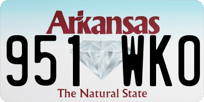 AR license plate 951WKO