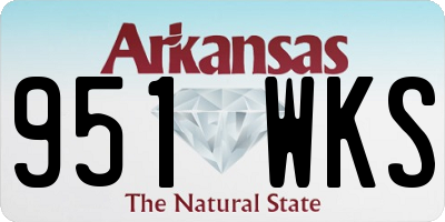 AR license plate 951WKS