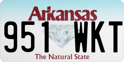 AR license plate 951WKT