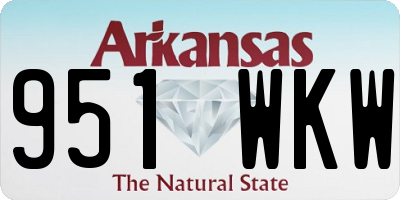 AR license plate 951WKW