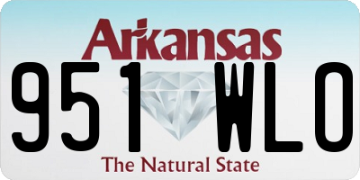 AR license plate 951WLO