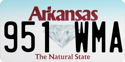 AR license plate 951WMA