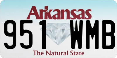 AR license plate 951WMB