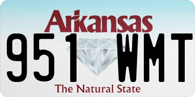 AR license plate 951WMT