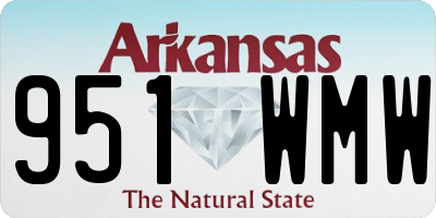 AR license plate 951WMW